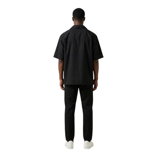 Black Cotton Shortsleeve Shirt