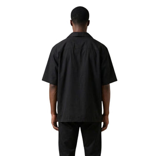Black Cotton Shortsleeve Shirt