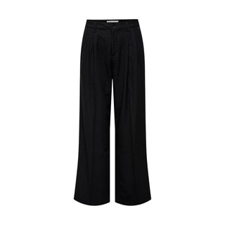 Black Viscose Casual Pants