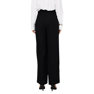 Black Viscose Casual Pants