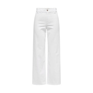 White Cotton Flared Pants
