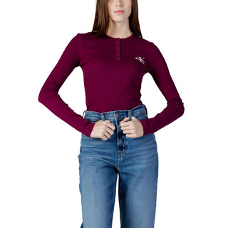 Bordeaux Cotton Long Sleeve T-Shirt