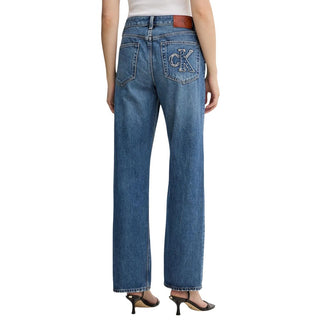 Blue Cotton Mom Jeans