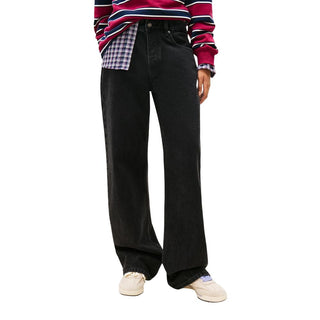 Black Recycled Cotton Bootcut Jeans