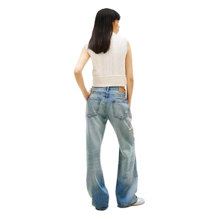 Blue Recycled Cotton Boyfriend Jeans