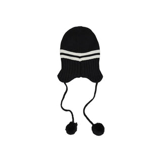 Black And White Recycled Wool Cap (Baseball Hat)