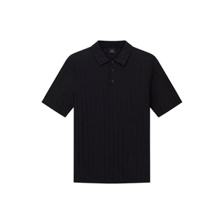 Black Cotton Polo Shirt