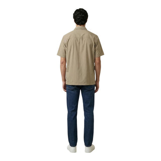 Beige Cotton Shortsleeve Shirt
