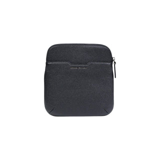 Black Polyester Messenger Bag