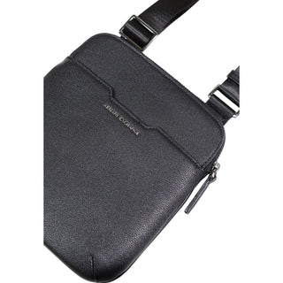Black Polyester Messenger Bag