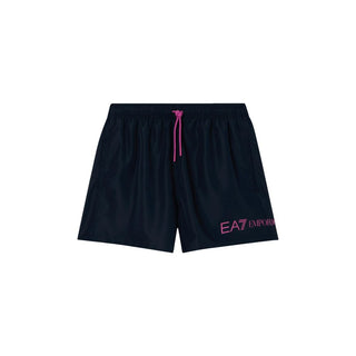 Blue Polyester Swim Shorts