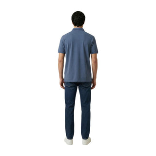 Blue Cotton Polo Shirt