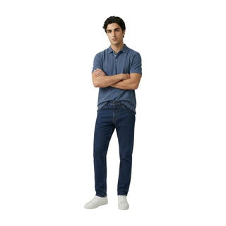 Blue Cotton Polo Shirt