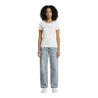 White Elastane T-Shirt