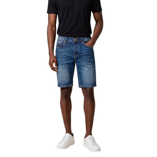 Blue Cotton Bermuda Shorts