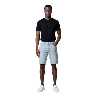Light Blue Cotton Bermuda Shorts