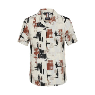 Beige Viscose Shortsleeve Shirt