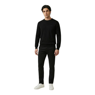Black Cotton Skinny Pants