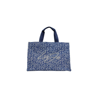 Blue Cotton Handbag