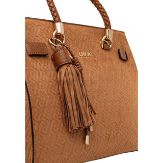 Beige Polyester Handbag