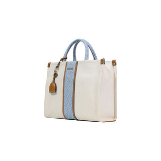Blue Cotton Handbag