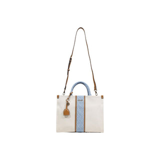 Blue Cotton Handbag