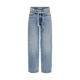 Light Blue Cotton Bootcut Jeans