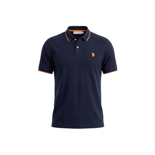 Blue Cotton Polo Shirt