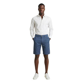 Blue Cotton Bermuda Shorts