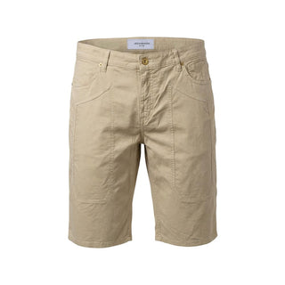 Beige Cotton Bermuda Shorts