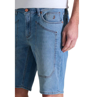 Light Blue Cotton Bermuda Shorts