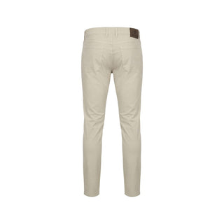 Gray Elastane Skinny Pants
