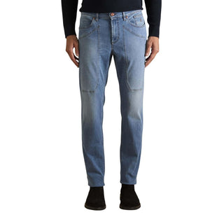 Light Blue Recycled Polyester Skinny Jeans