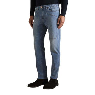 Light Blue Recycled Polyester Skinny Jeans