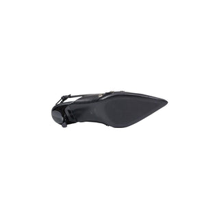 Black Synthetic High Heel Pumps