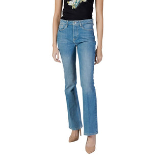 Light Blue Cotton Bootcut Jeans