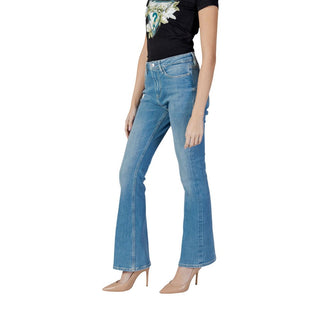 Light Blue Cotton Bootcut Jeans