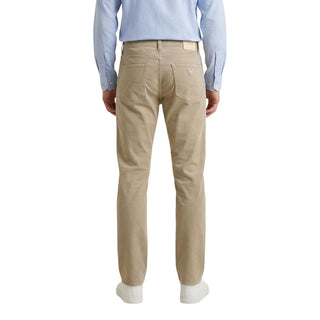 Beige Cotton Skinny Pants