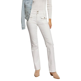 Beige Cotton Skinny Jeans
