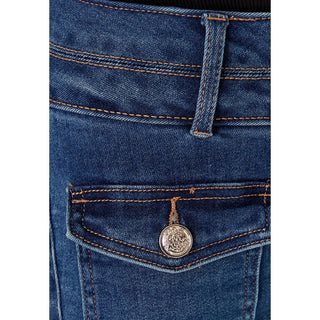Light Blue Cotton Bootcut Jeans