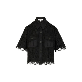 Black Polyester Shortsleeve Shirt