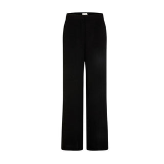 Black Polyester Casual Pants