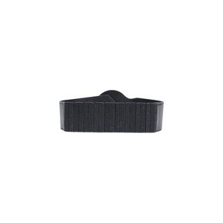 Black Polyethylene High-Waist Belt