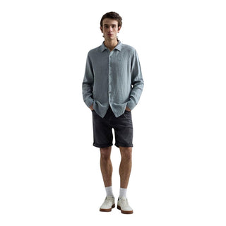 Gray Cotton Bermuda Shorts
