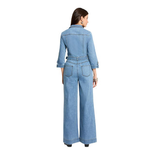Light Blue Cotton Jumpsuit