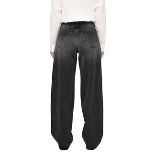 Black Recycled Cotton Mom Jeans