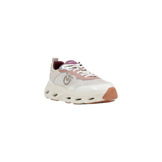 Beige Leather Chunky Sneakers