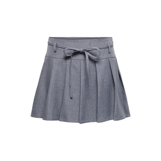 Gray Recycled Polyester Mini Skirt
