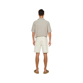 Beige Cotton Bermuda Shorts