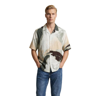 Bicolor Viscose Shortsleeve Shirt
